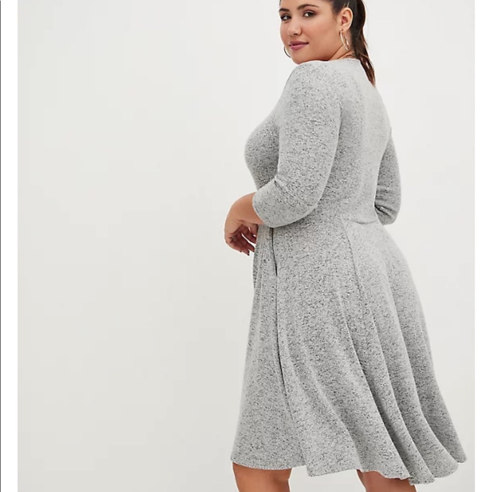 SKATER DRESS - SUPER SOFT PLUSH GREY